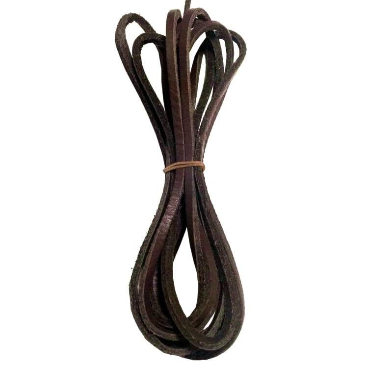 Goodlace 1 PCS of 1/8" Rawhide Leather Shoelaces Shoe Boot Laces Shoestrings Cord (Brown, 160CM) - Image 2